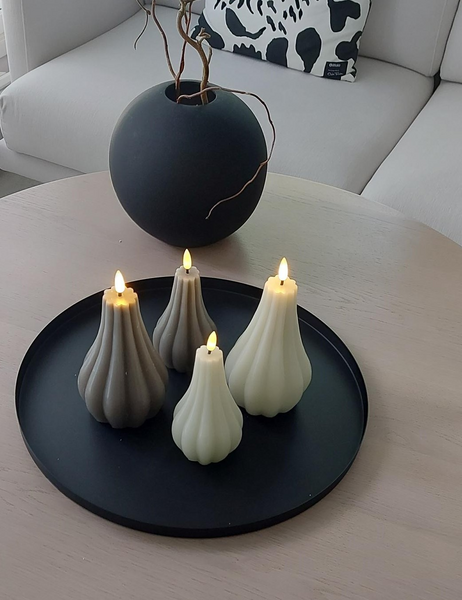 Led-kynttilä Cello sipuli  16cm valkoinen