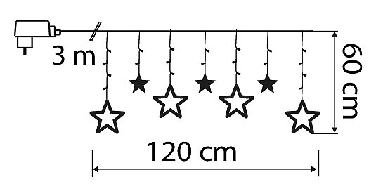Tähtiverho Airam Nette 77 lediä IP20