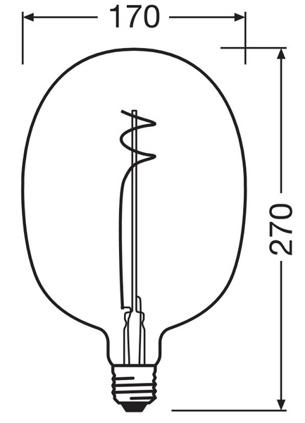 Sisustuslamppu LEDVANCE Vintage 1906 Ballon Clear 400lm E27 Dim
