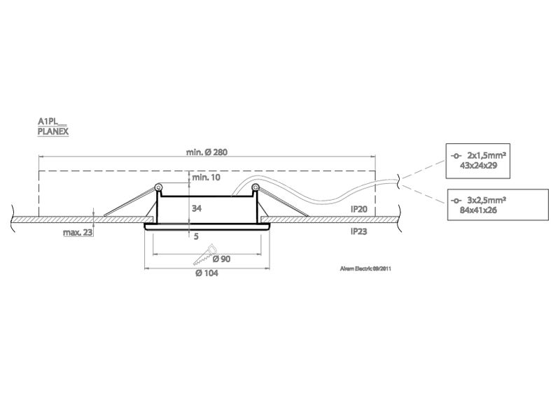 Uppovalaisin Airam Planex led 5W valkoinen