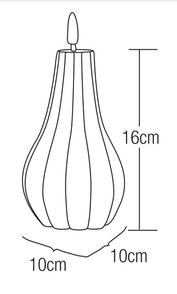 Led-kynttilä Cello sipuli  16cm beige