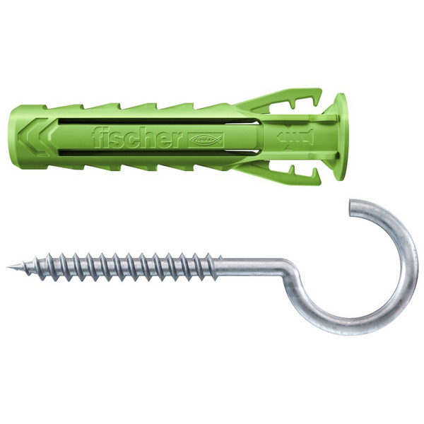 Nailontulppa fischer SX Plus Green 6x30mm RH 4kpl pyörökoukuilla