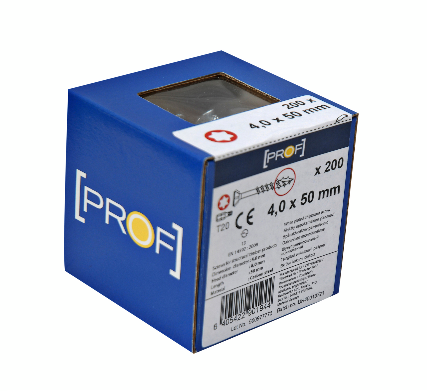 TRÄSKRUV T20 4X50 FZB 200ST PROF