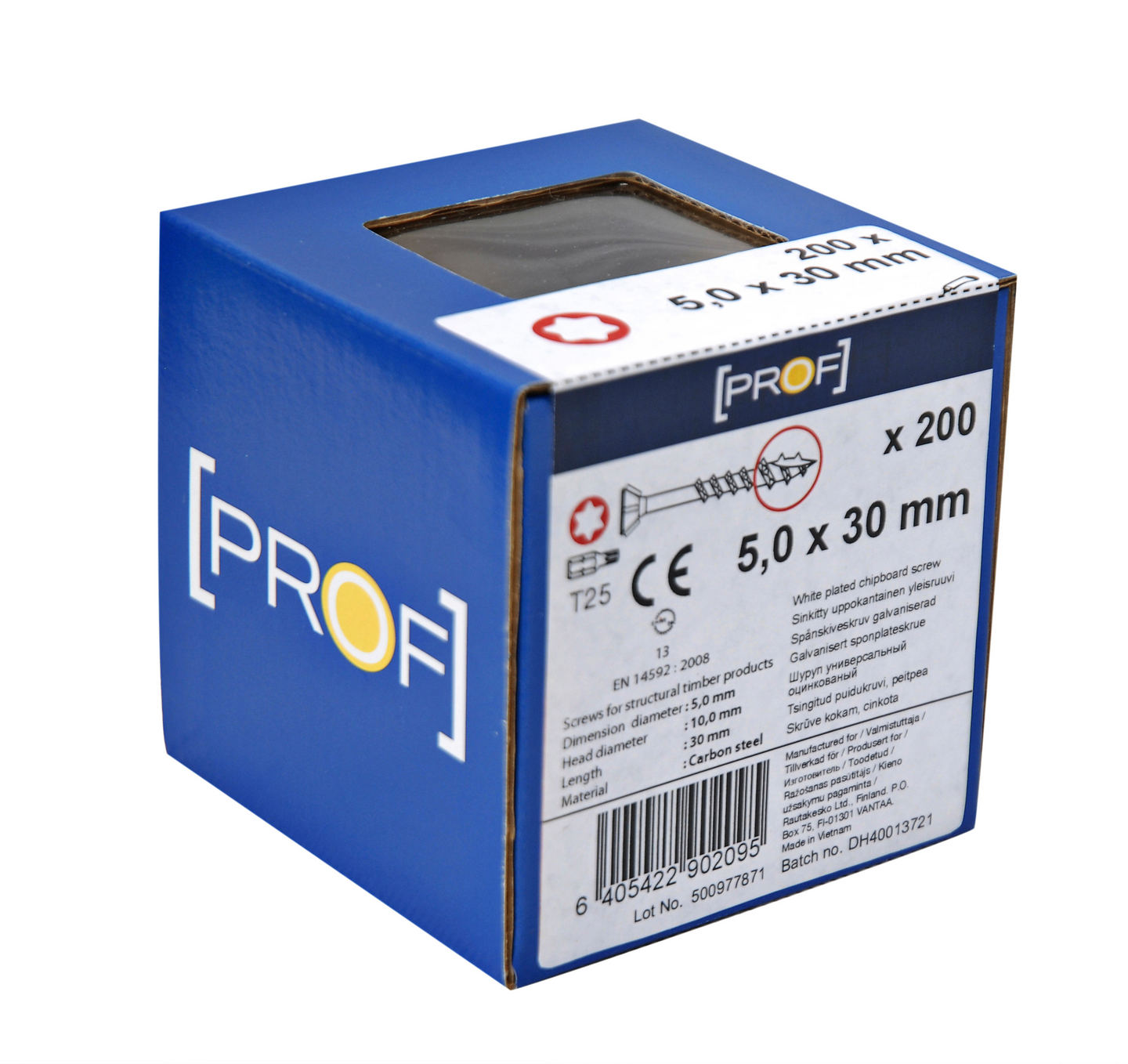 TRÄSKRUV T25 5X30 FZB 200ST PROF