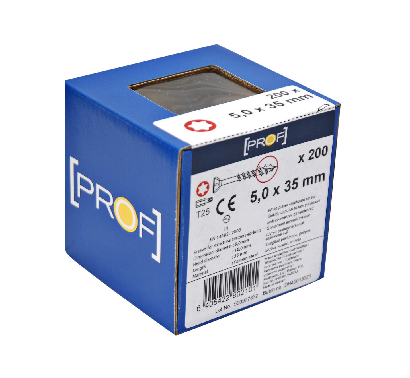 TRÄSKRUV T25 5X35 FZB 200ST PROF