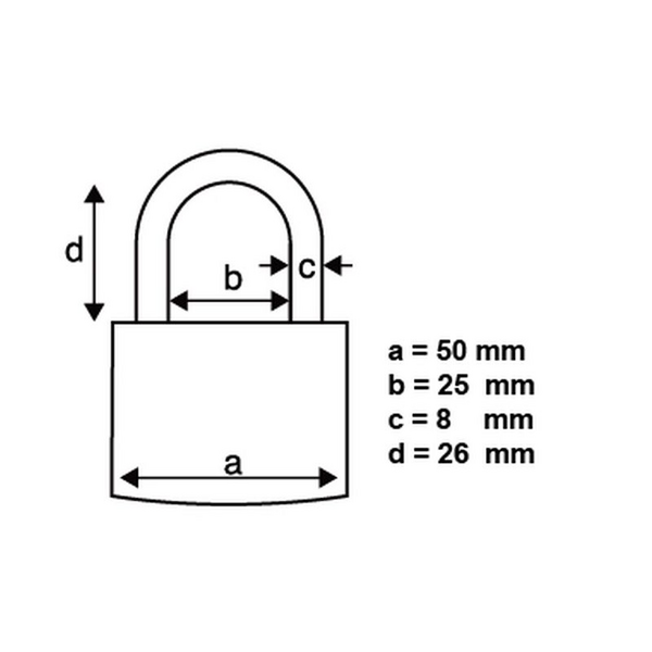 Riippulukko PROF 50mm rst A2
