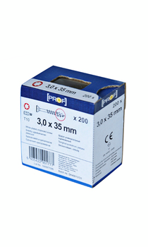 TRÄSKRUV T10 3X35 FZB 200ST PROF