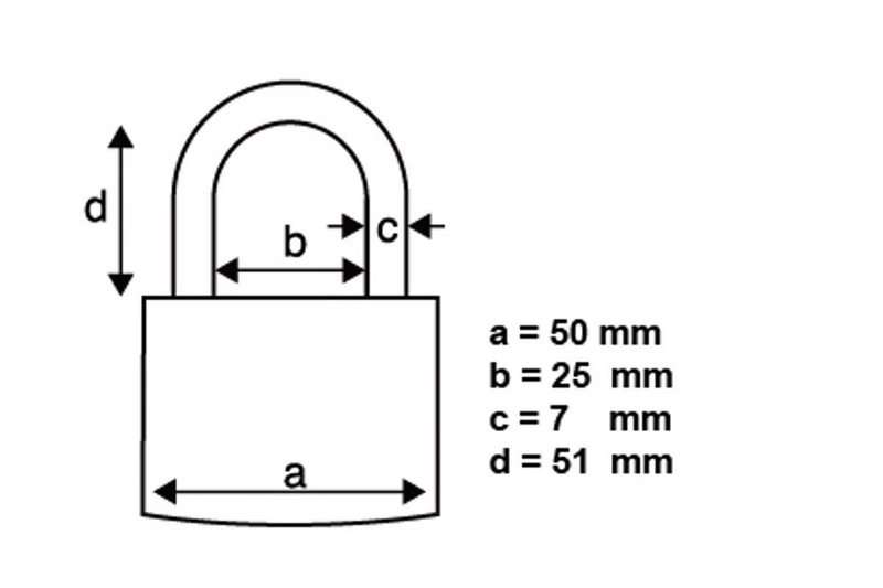 Riippulukko PROF 50mm alumiini pitkä sanka