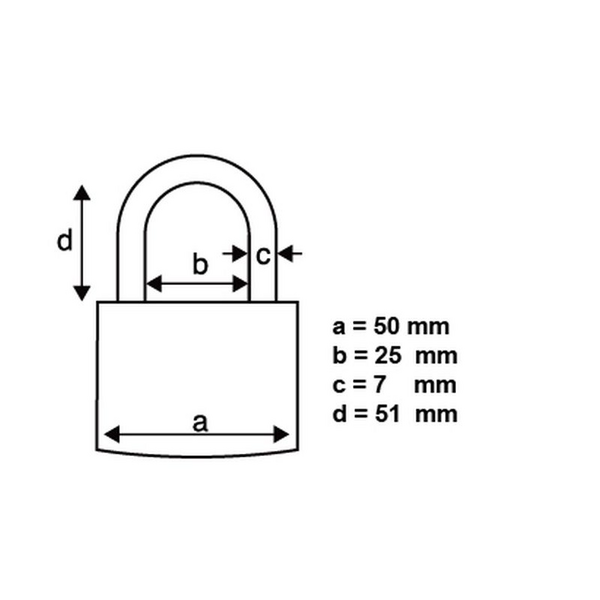 Riippulukko PROF 50mm alumiini pitkä sanka