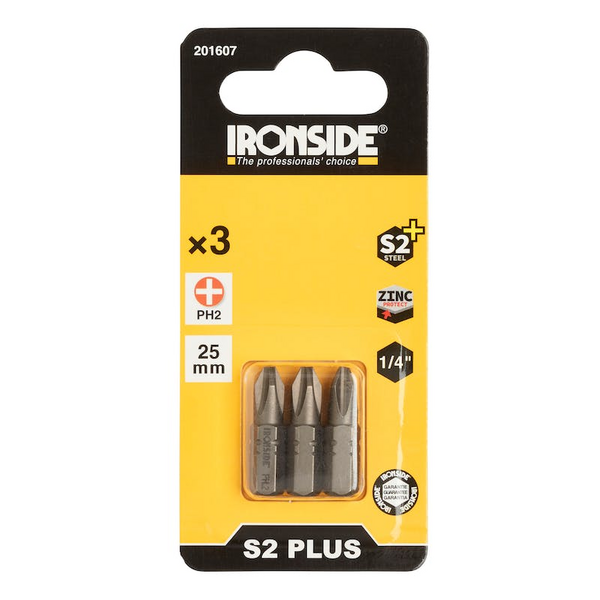 SKRUVBIT PH2 25MM 3DEL IRONSIDE