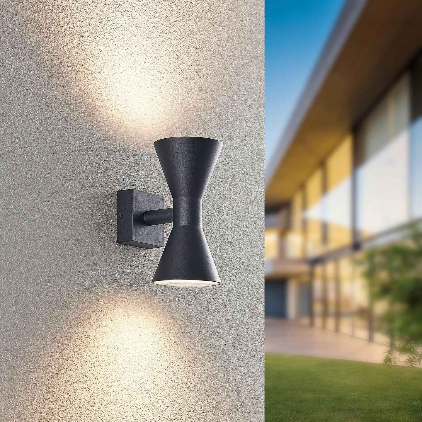 Seinävalaisin TRIO Ardas GU10 2-osainen mattamusta