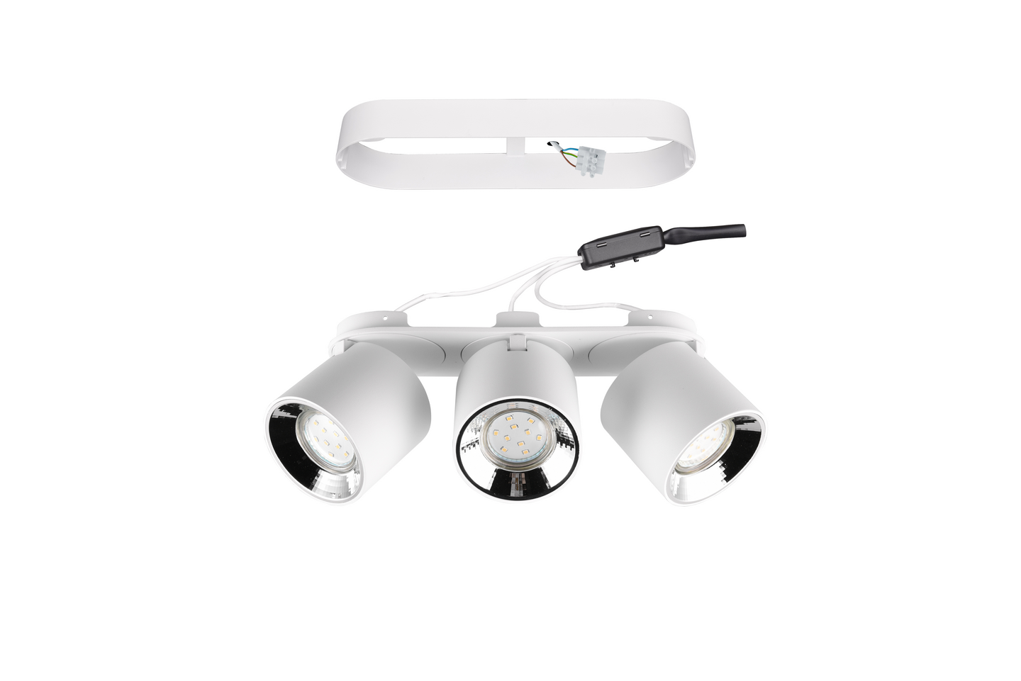 Spotti TRIO Guayana GU10 3-osainen mattavalkoinen