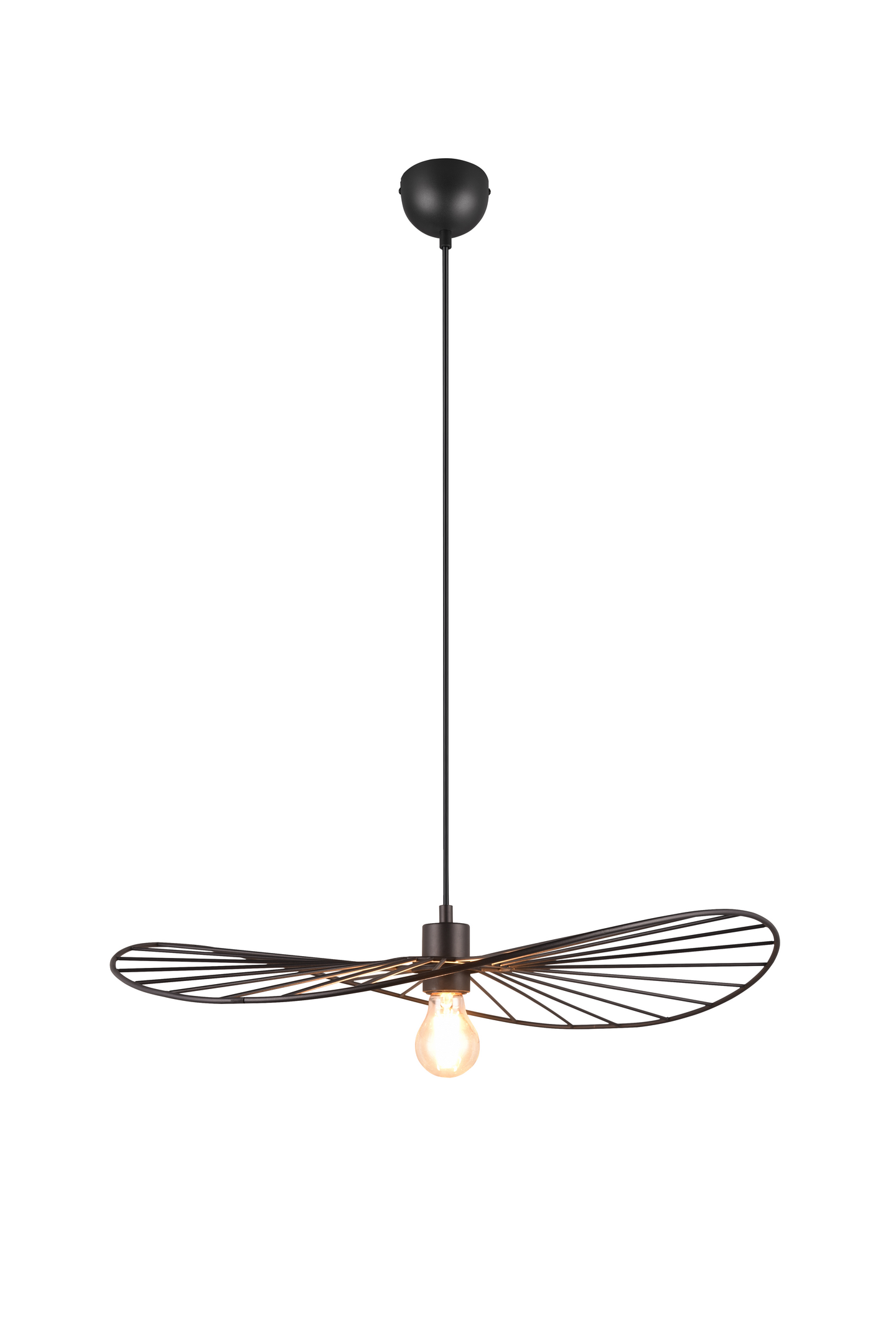 Riippuvalaisin TRIO Chapeau E27 60x150cm mattamusta