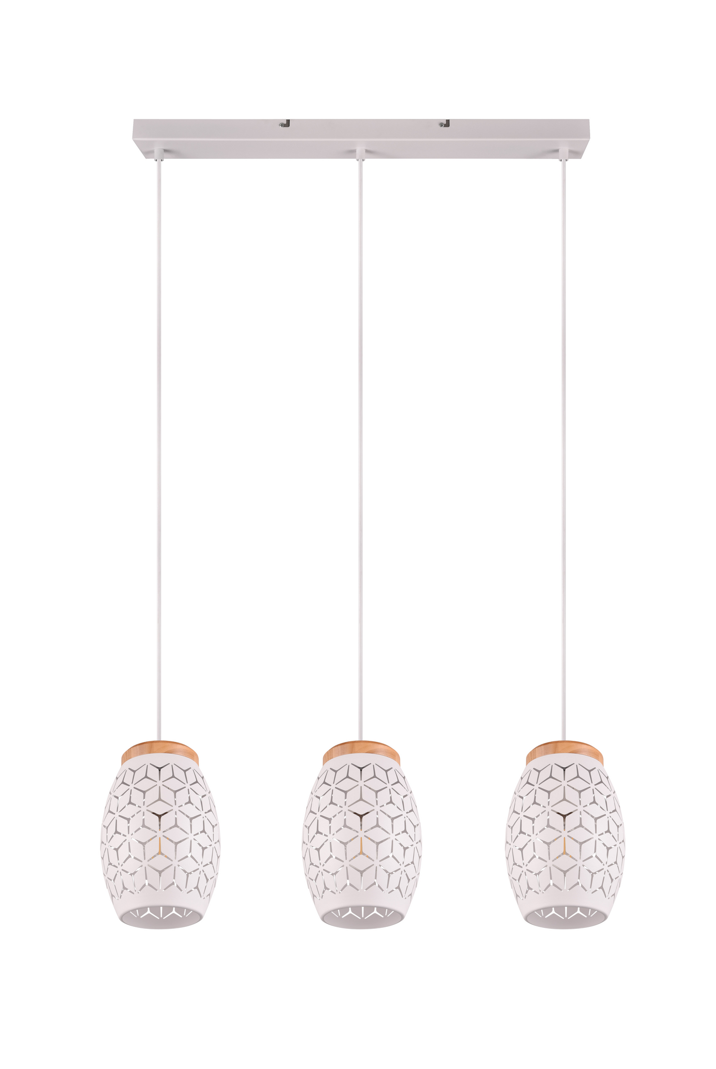 Riippuvalaisin TRIO Bidar E27 3-osainen mattavalkoinen