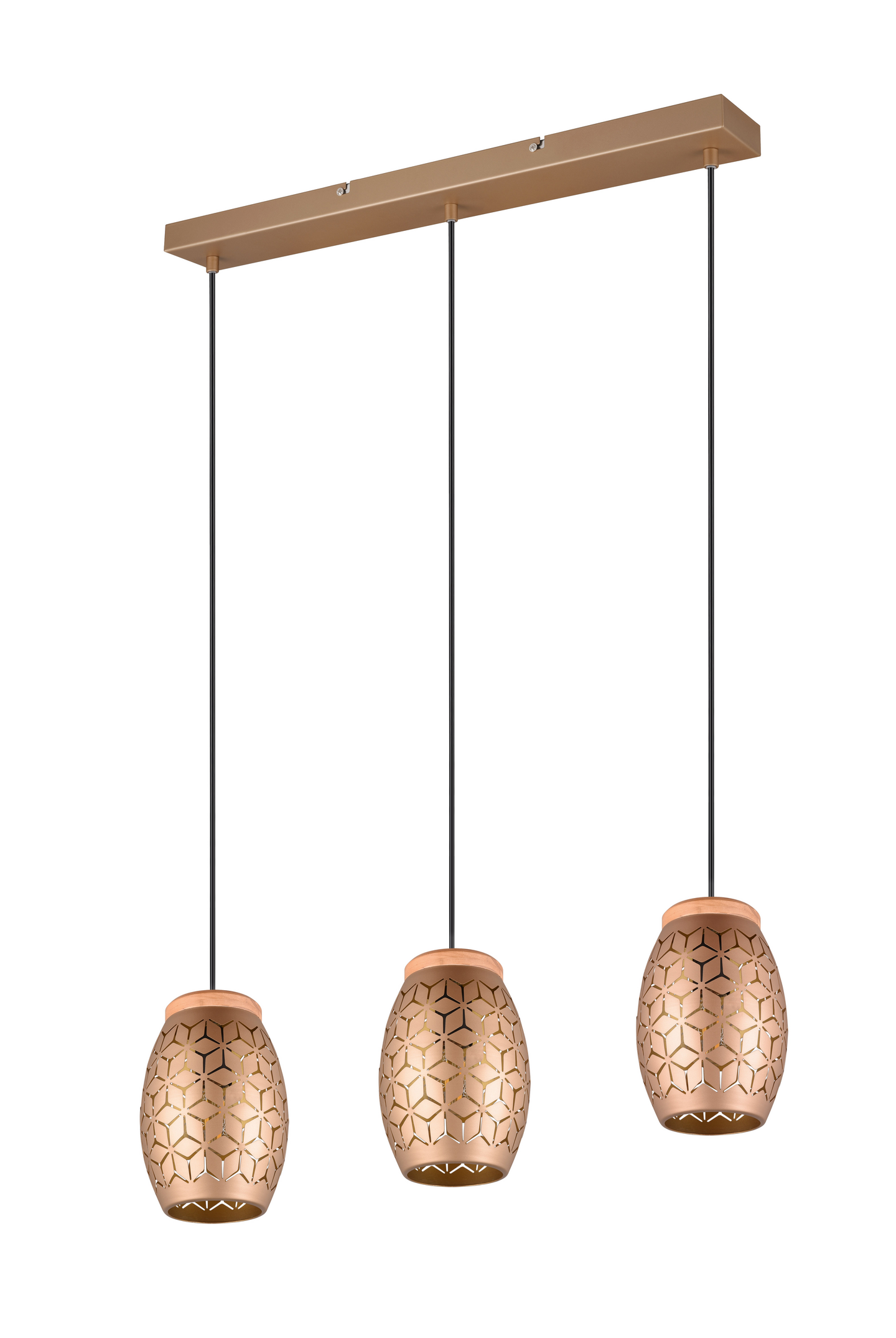 Riippuvalaisin TRIO Bidar E27 3-osainen kahvinruskea