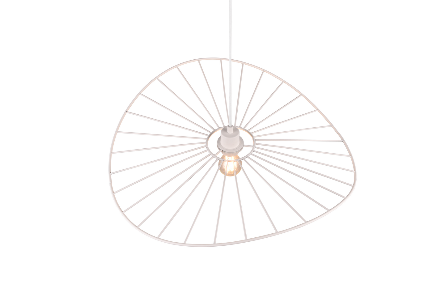 Riippuvalaisin TRIO Chapeau E27 60x150cm mattavalkoinen