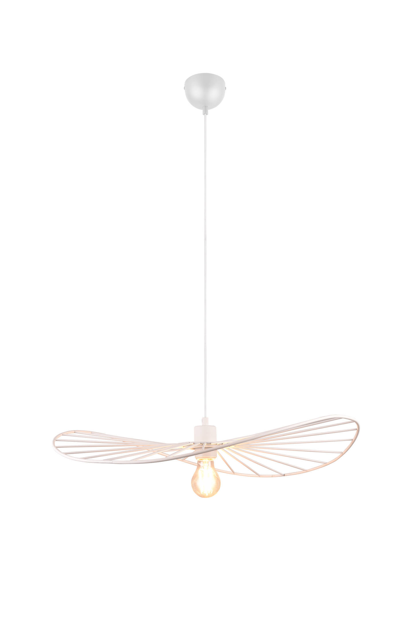 Riippuvalaisin TRIO Chapeau E27 60x150cm mattavalkoinen