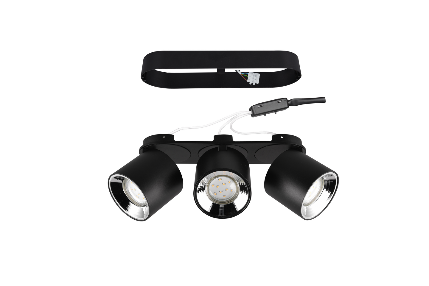 Spotti TRIO Guayana GU10 3-osainen mattamusta