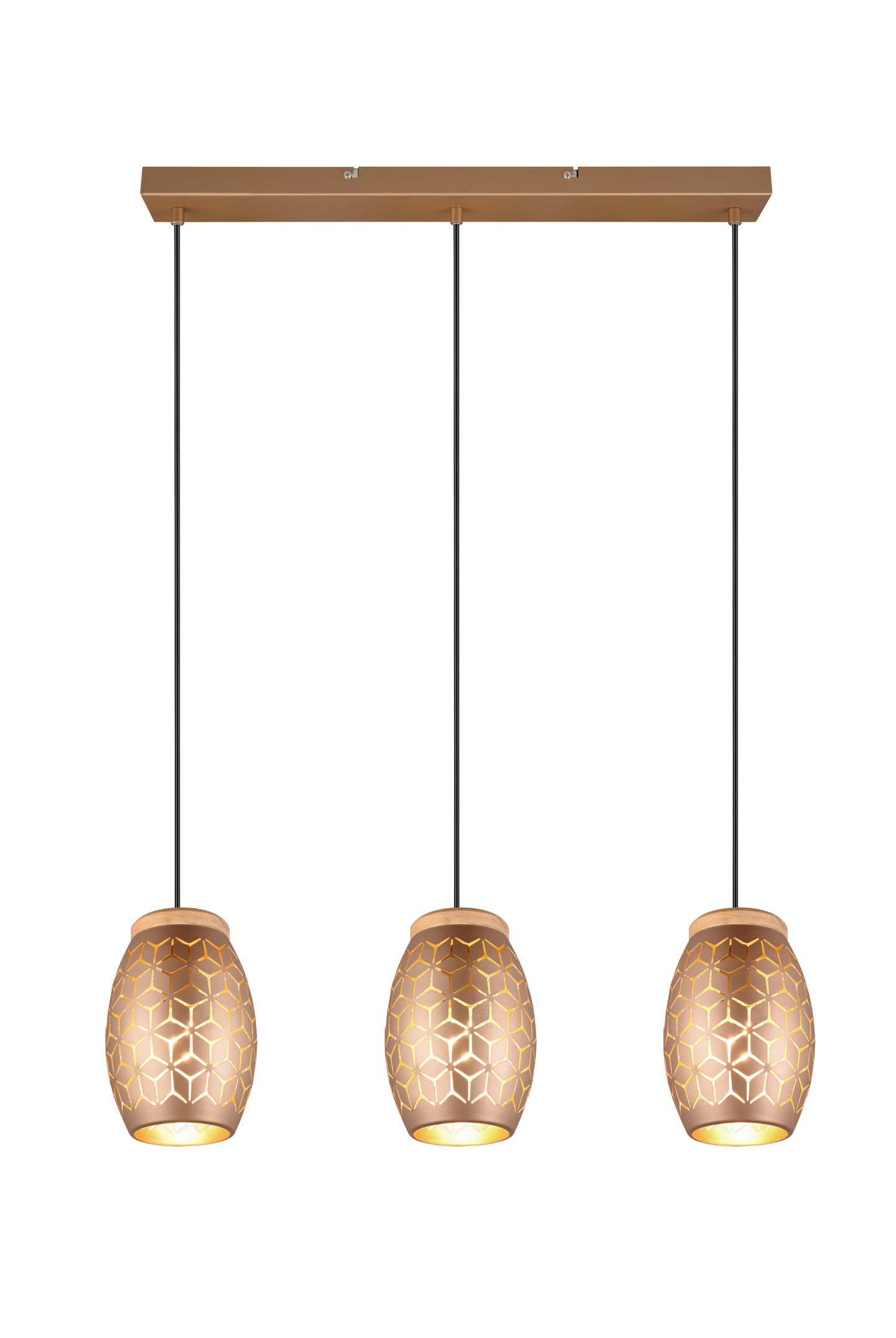 Riippuvalaisin TRIO Bidar E27 3-osainen kahvinruskea
