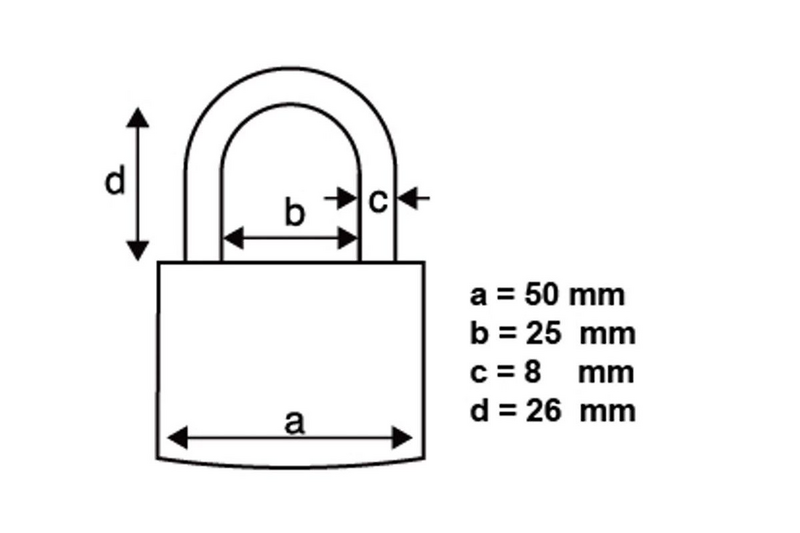 Riippulukko PROF 50mm rst A2