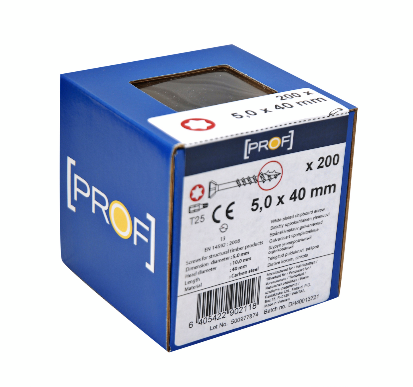 TRÄSKRUV T25 5X40 FZB 200ST PROF