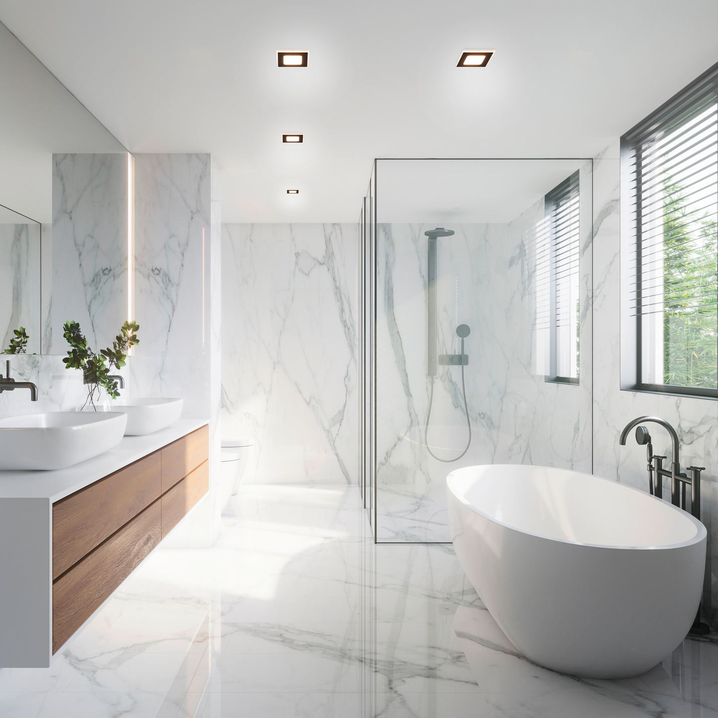 Uppospotti TRIO Nimbus led 5W 8cm IP44 mattamusta