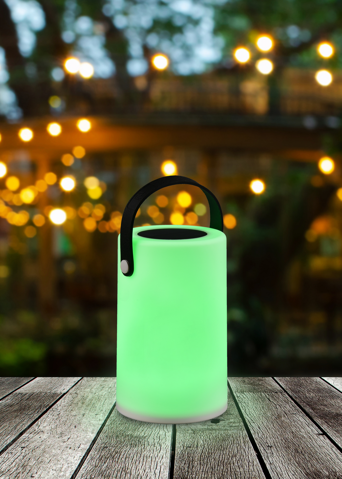 Pöytävalaisin TRIO Garcia led RGBW aurinkokennolla valkoinen