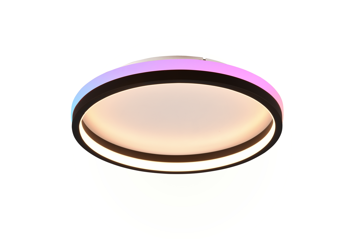 Plafondi TRIO Hiko led 2000lm RGB 39cm mattamusta