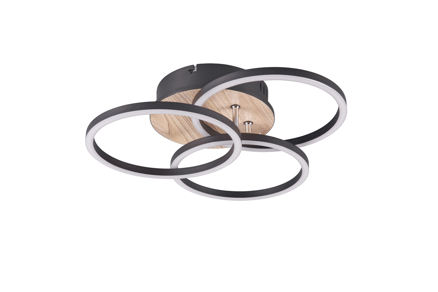 Kattovalaisin TRIO Circle led mattamusta/puu