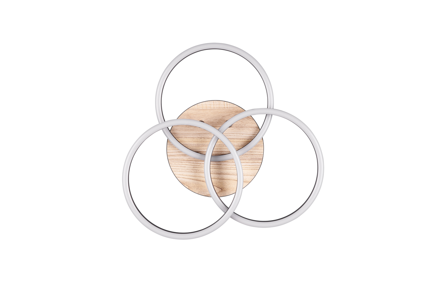 Kattovalaisin TRIO Circle led mattamusta/puu