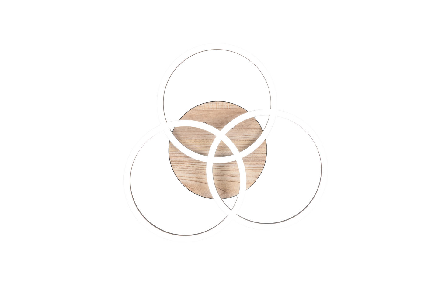 Kattovalaisin TRIO Circle led mattamusta/puu