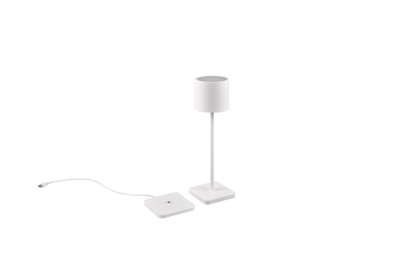 Ulkopöytävalaisin TRIO Fernandez led ladattava IP54 mattavalkoinen