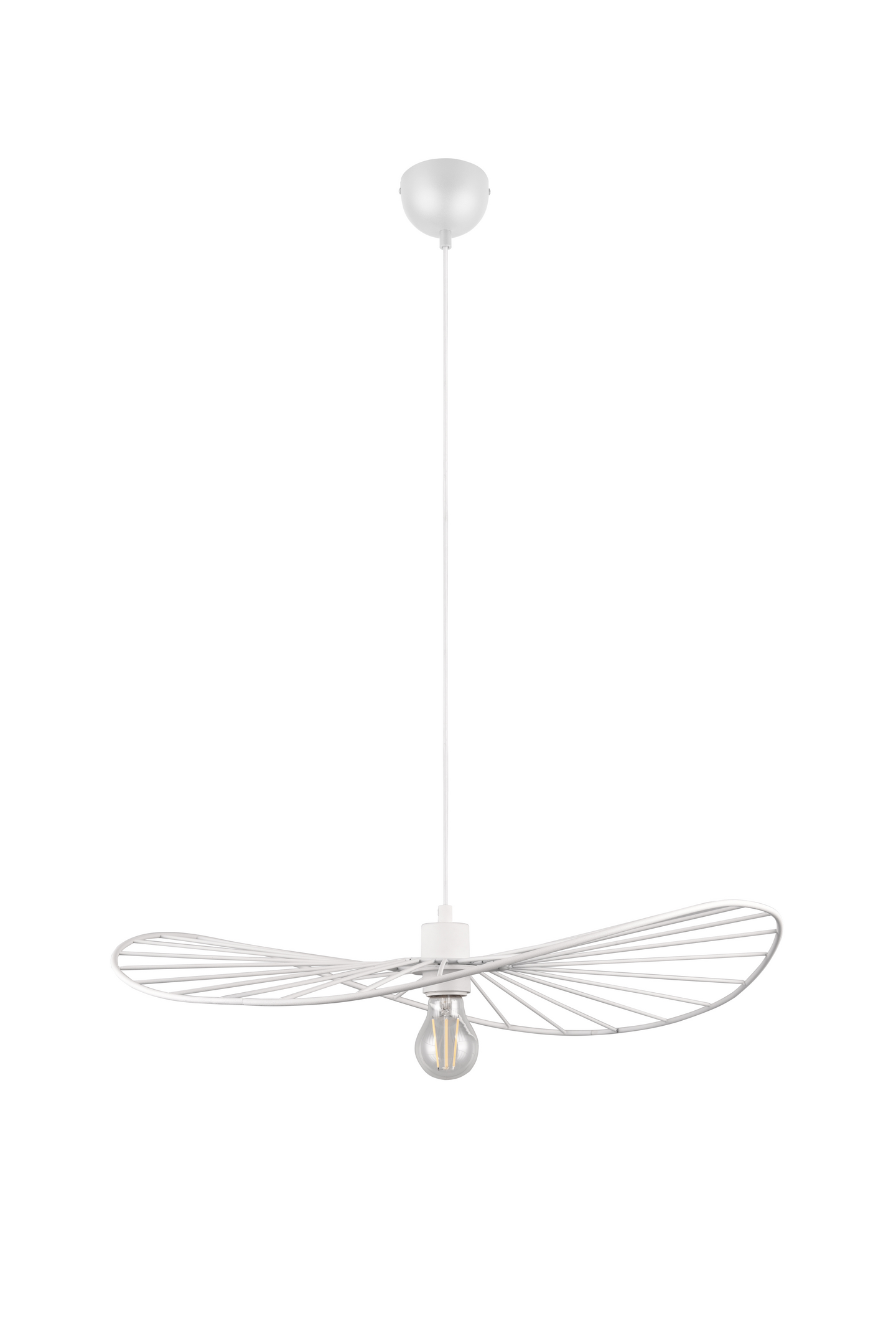 Riippuvalaisin TRIO Chapeau E27 60x150cm mattavalkoinen