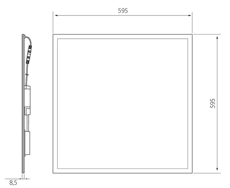 Moduulivalaisin Airam Plata IP20 41W/840 DA2 PSMP valkoinen
