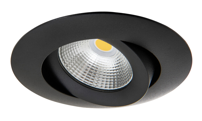 Alasvalo Airam Compact Tilt IP44 5W/830 36D DIM ACC musta