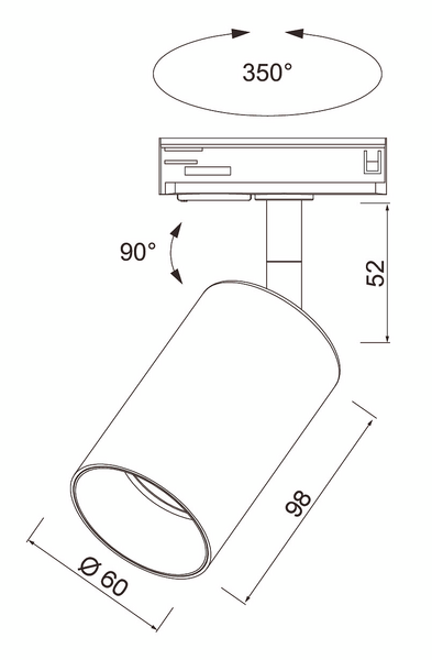 Kohdevalaisin Airam Beam Pro GU10 IP20 PAR16 3-P valkoinen