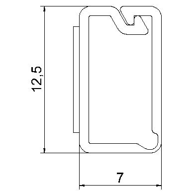 Asennuskanava OPAL 7x13mm/2m tarralla