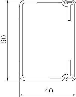 Asennuskanava OPAL 40x60mm/2m pohjarei'itys