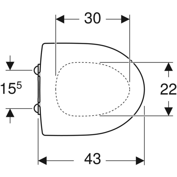 Wc-istuinkansi IDO Standard kova valkoinen SC/QR
