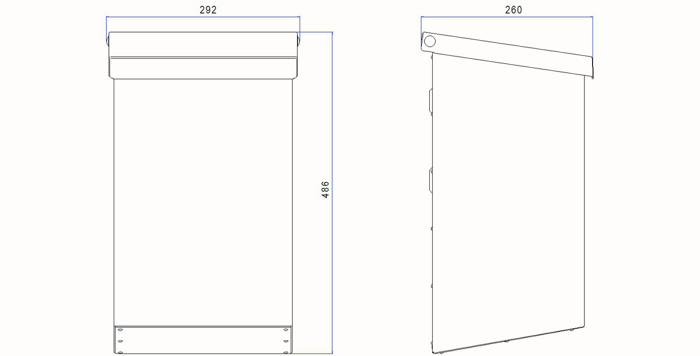 Postilaatikko Pate Maxi tummanharmaa