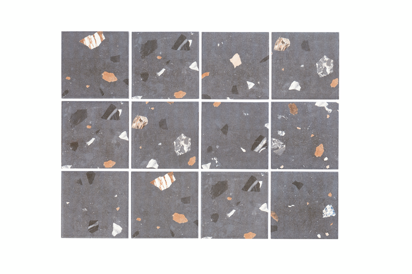 Lattialaatta Cello Sempre 9,7x9,7 musta 1,44m²