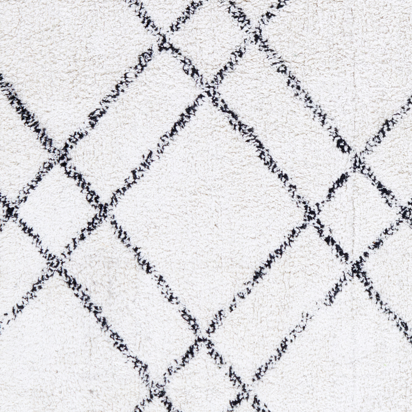 Puuvillamatto Cello Plaza 160x230cm valko-musta