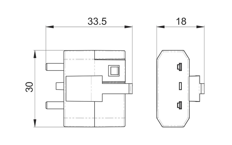 Valaisinpistotulppa OPAL DCL 3-napainen 0-luokka