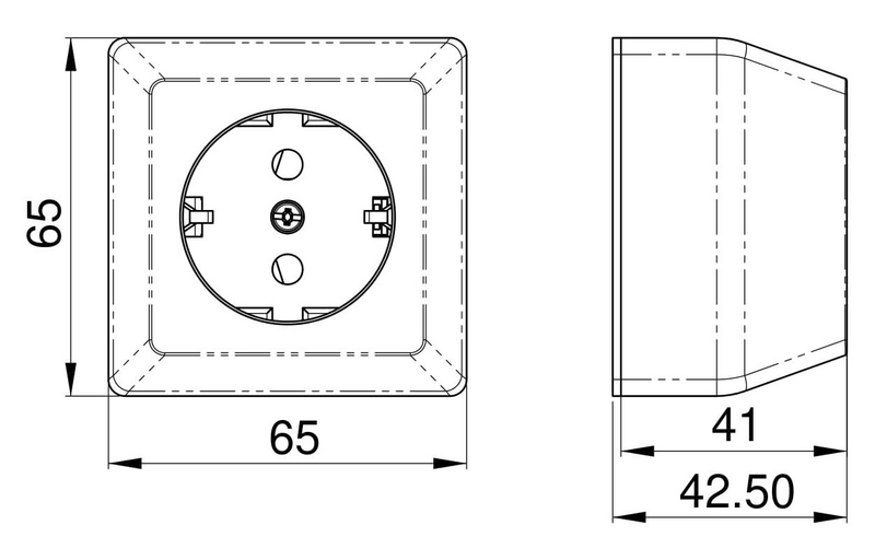 Pintapistorasia OPAL 1-os IP20 musta