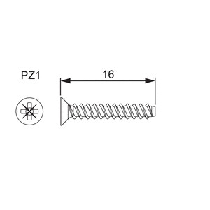Rasiankiinnitysruuvi ABB 3x16mm 100kpl