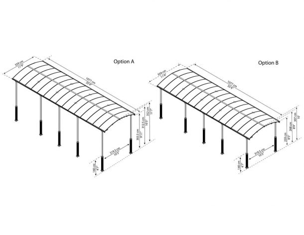 Autokatos Canopia Alpine 3,6x11m harmaa