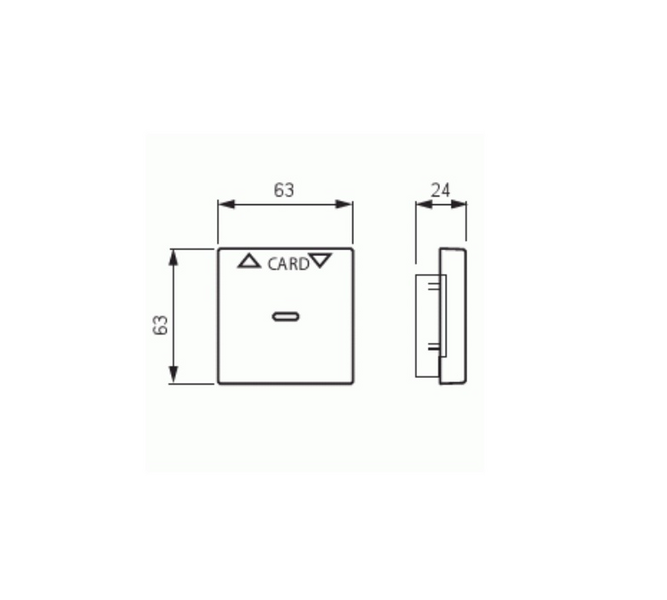 Keskiölevy ABB IMPRESSIVO korttikytkimelle musta
