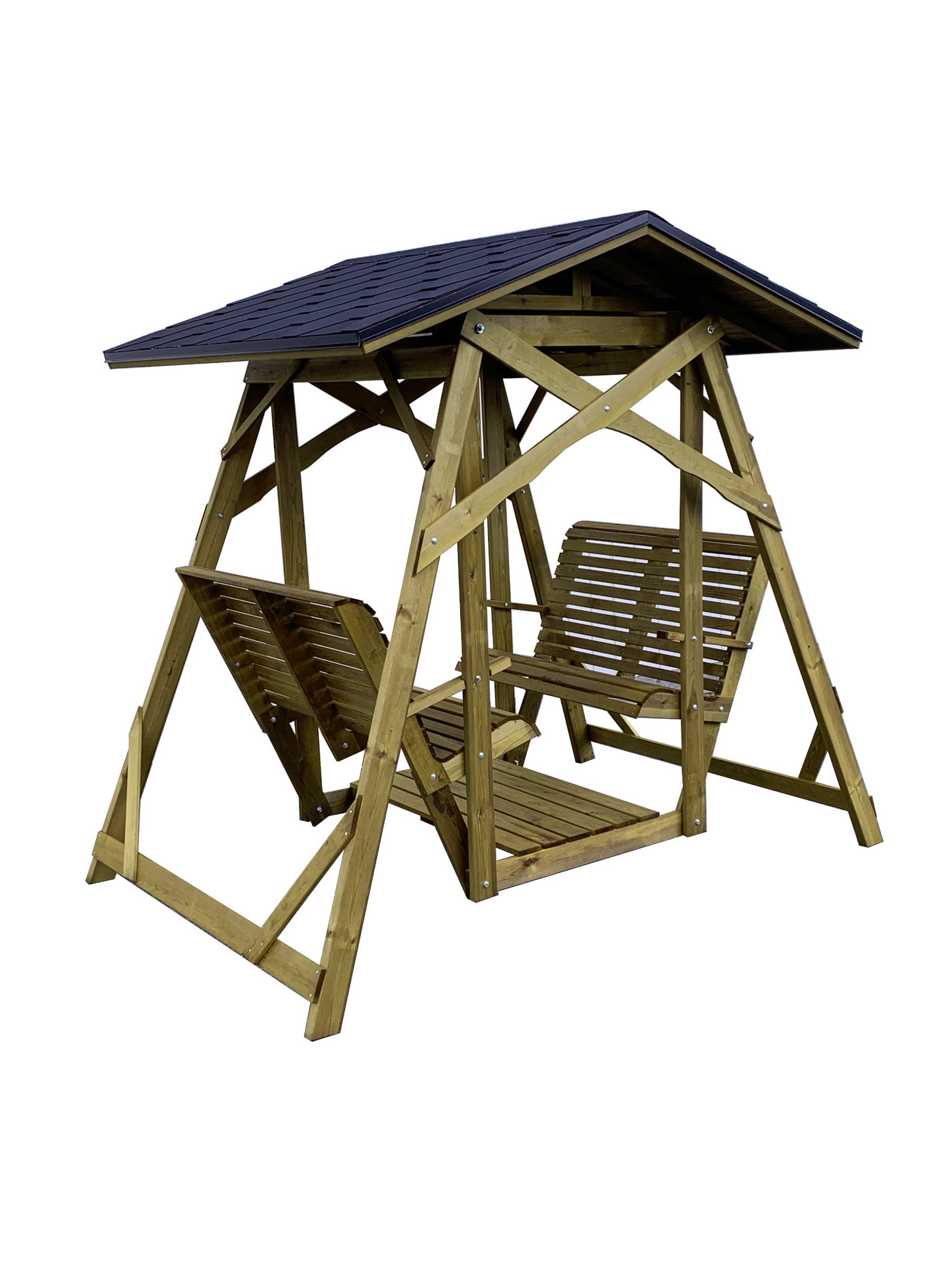 Harjakatto Sanni-keinuun Tammiston Puu kestopuu vihreä