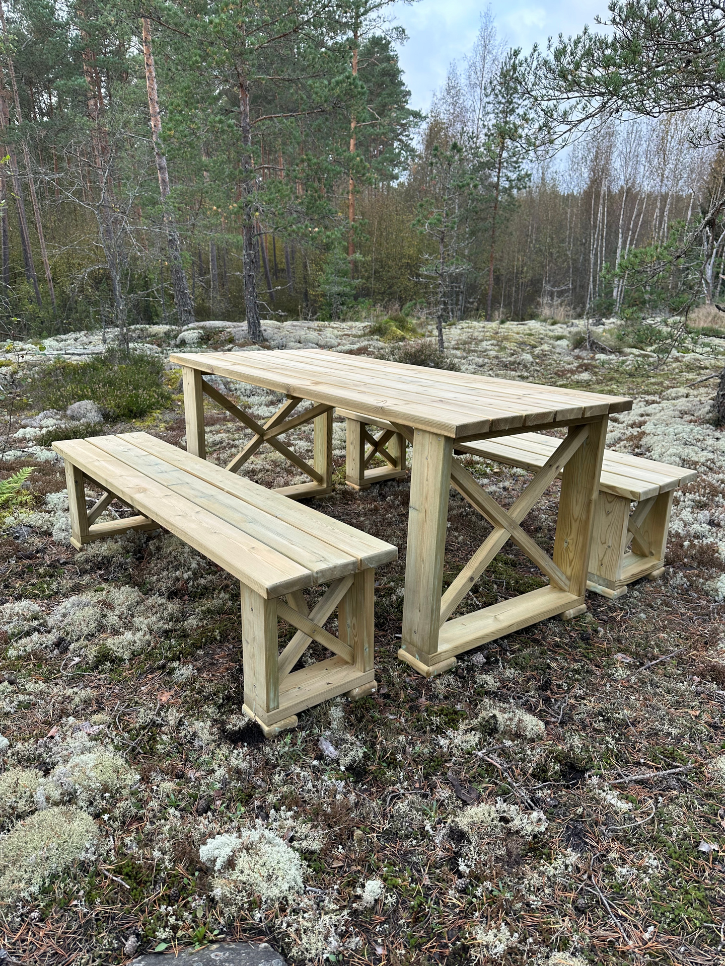 Kalusteryhmä Tammiston Puu Ruska 1700mm kestopuu vihreä