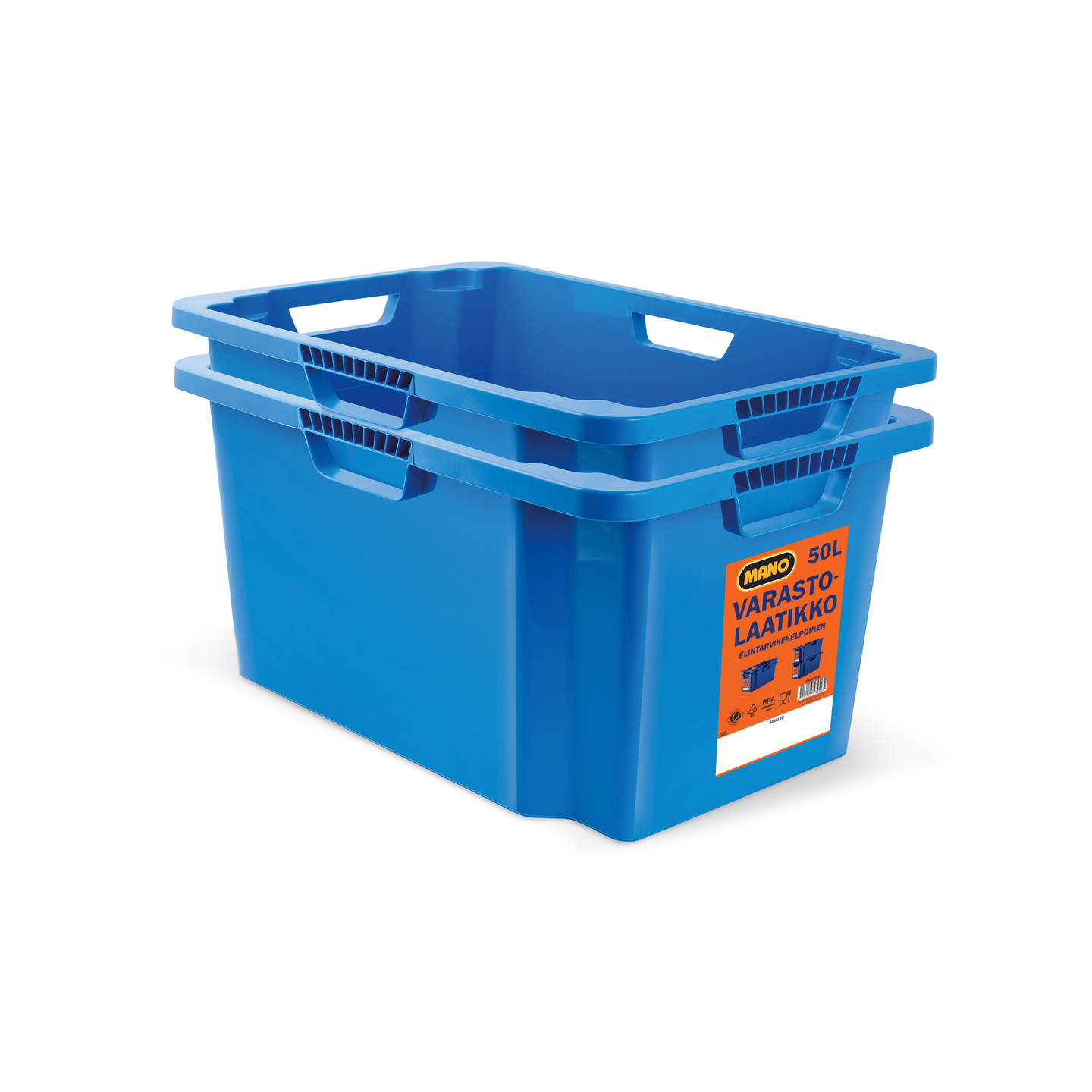Elintarvikelaatikko Mano 50l sininen 591x396x295mm